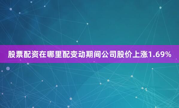 股票配资在哪里配变动期间公司股价上涨1.69%
